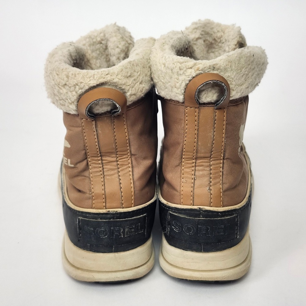Sorel Explorer Carnival Waterproof Winter Boots Sherpa Tan Womens Size 8.5 - Picture 4 of 10